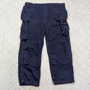 Blaklader Pants Mens 43x30 Blue Navy 1636 FR Work Construction Durable Tech